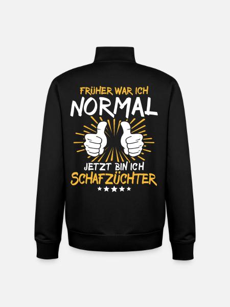 Sheep Breeder Saying - Unisex Organic Zip Sweatshirt by Stanley/Stella - black