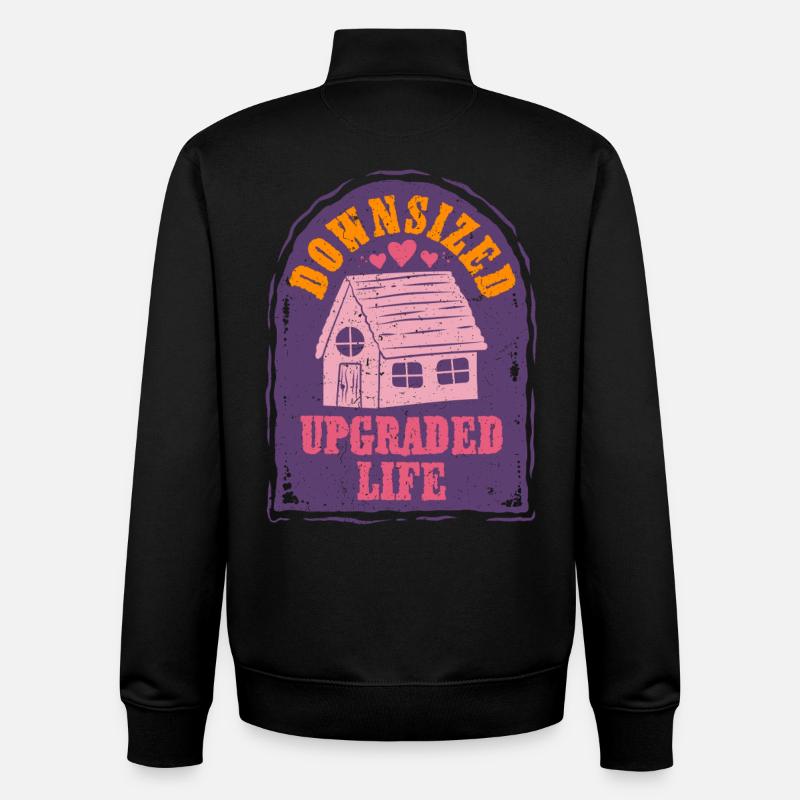 Tiny House - Unisex Organic Zip Sweatshirt by Stanley/Stella - black