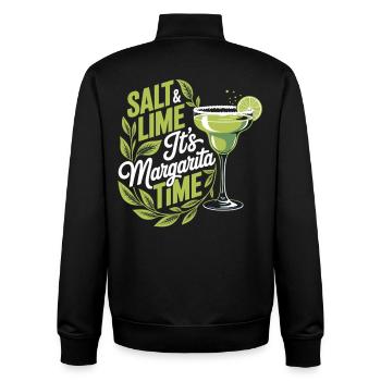 Salt & Lime It's Margarita Time T-Shirt - Sweat zippé unisexe en coton bio Stanley/Stella - noir - Dos - AI Model Male 185 light (185cm)