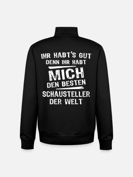 showman - Unisex Organic Zip Sweatshirt by Stanley/Stella - black