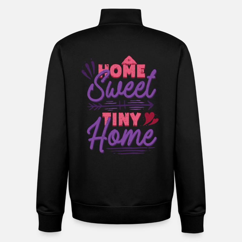 Tiny House Home Sweet Tiny Home - Unisex Organic Zip Sweatshirt by Stanley/Stella - black