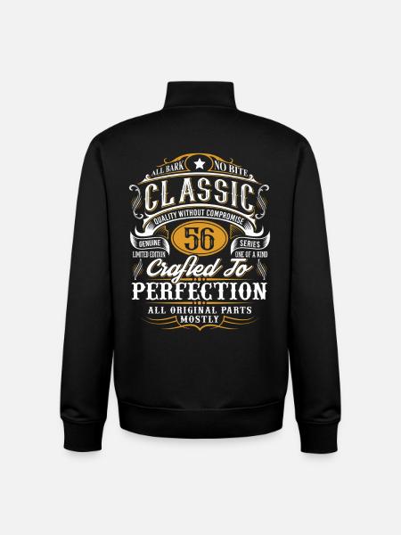 56th Birthday - Unisex Organic Zip Sweatshirt by Stanley/Stella - black