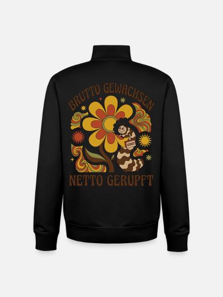 Gross growth Net plucked - Unisex Organic Zip Sweatshirt by Stanley/Stella - black