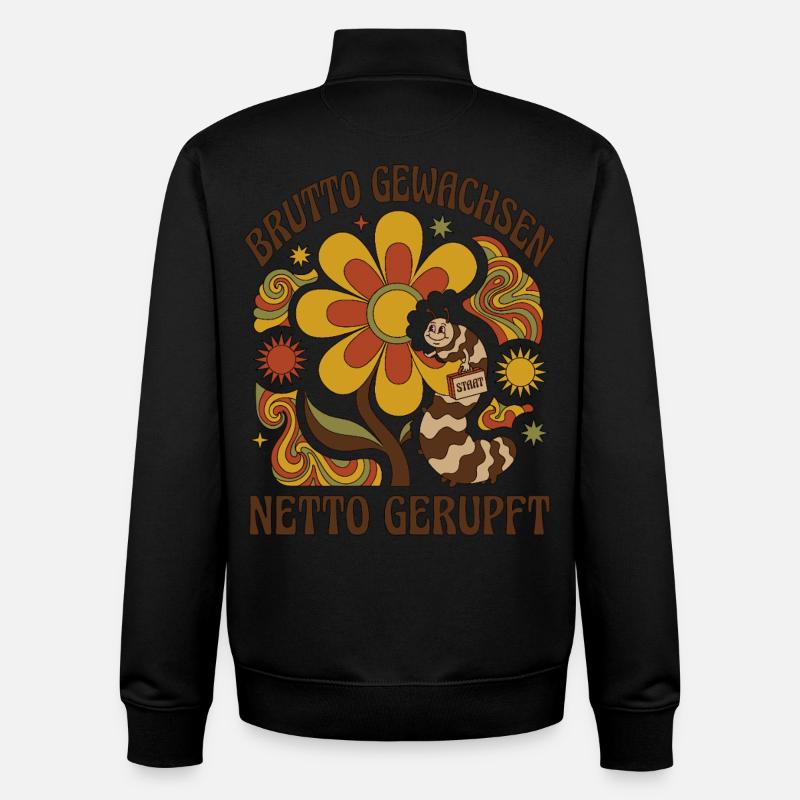Brutto Gewachsen Netto Gerupft - Unisex Organic Zip Sweatshirt von Stanley/Stella - Schwarz