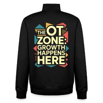 Pediatric OT The OT Zone Special Need Therapy - Unisex Organic Zip Sweatshirt von Stanley/Stella - Schwarz - Hinten - AI Model Male 185 light (185cm)