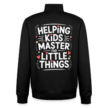 Pediatric OT Helping Kids Master School Based OT - Unisex Organic Zip Sweatshirt von Stanley/Stella - Schwarz - Hinten - AI Model Male 185 light (185cm)