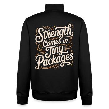 Pediatric OT Strength Comes In Child Development - Unisex Organic Zip Sweatshirt von Stanley/Stella - Schwarz - Hinten - AI Model Male 185 light (185cm)