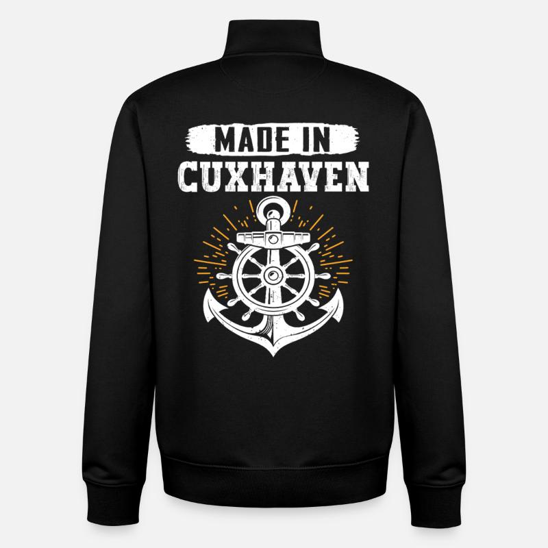 Cuxhaven MADE IN CUXHAVEN Fun - Sweat zippé unisexe en coton bio Stanley/Stella - noir