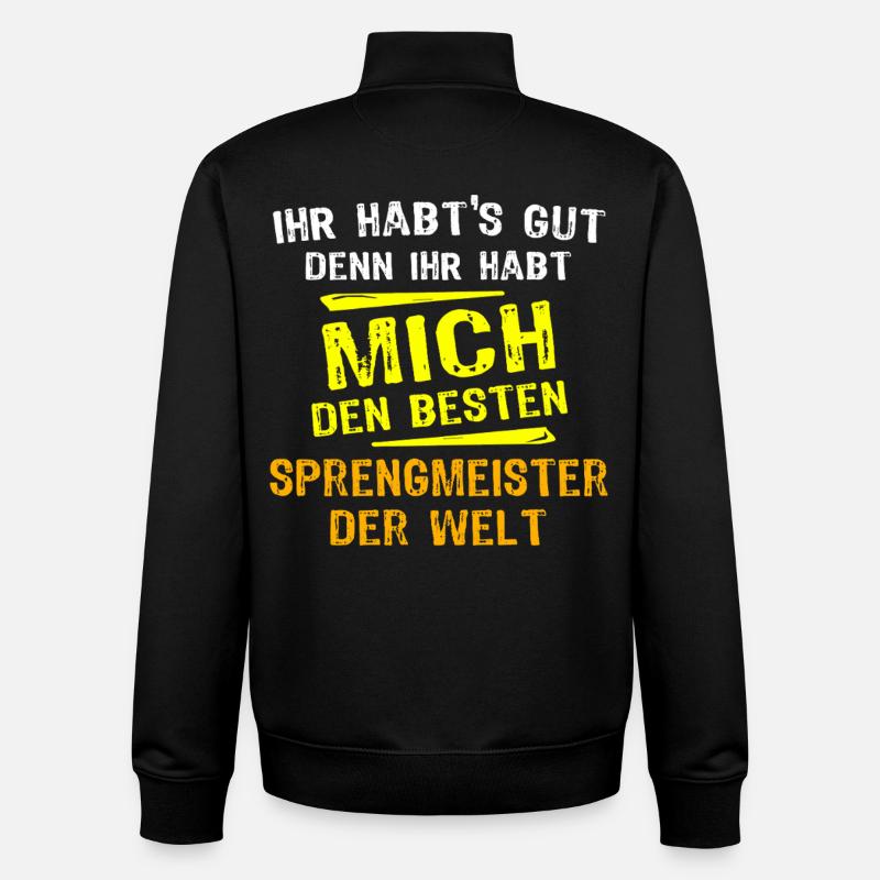 Demolition Master Gift - Unisex Organic Zip Sweatshirt by Stanley/Stella - black