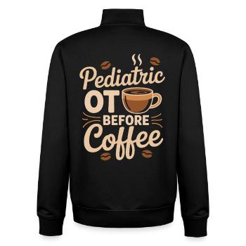 Pediatric OT Before Coffee Fine Motor Coffee Lover - Unisex Organic Zip Sweatshirt von Stanley/Stella - Schwarz - Hinten - AI Model Male 185 light (185cm)