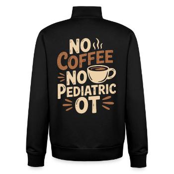 Pediatric OT No Coffee No Fine Motor Coffee Lover - Unisex Organic Zip Sweatshirt von Stanley/Stella - Schwarz - Hinten - AI Model Male 185 light (185cm)