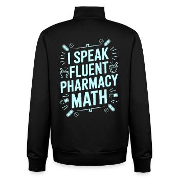 Pharmacist Student I Speak Fluent Pharmaceutical - Unisex Organic Zip Sweatshirt von Stanley/Stella - Schwarz - Hinten - AI Model Male 185 light (185cm)
