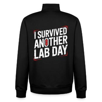 Pharmacist Student I Survived Another Medicine - Unisex Organic Zip Sweatshirt von Stanley/Stella - Schwarz - Hinten - AI Model Male 185 light (185cm)