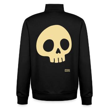 Minimalistischer Totenkopf in Beige - Unisex Organic Zip Sweatshirt von Stanley/Stella - Schwarz - Hinten - AI Model Male 185 light (185cm)