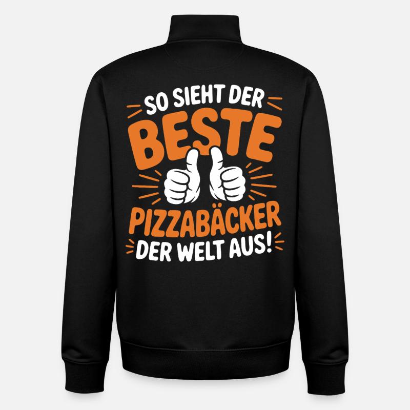Pizzabäcker Geschenkidee - Unisex Organic Zip Sweatshirt von Stanley/Stella - Schwarz