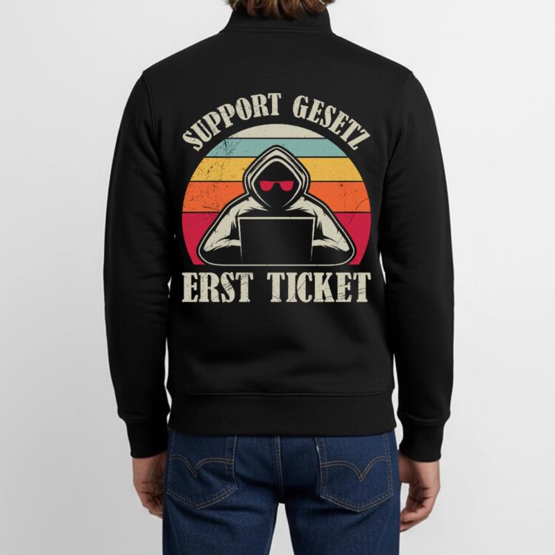 Computer Science Coder SUPPORT GESETZ ERST TICKET Unisex Organic Zip Sweatshirt von Stanley/Stella
