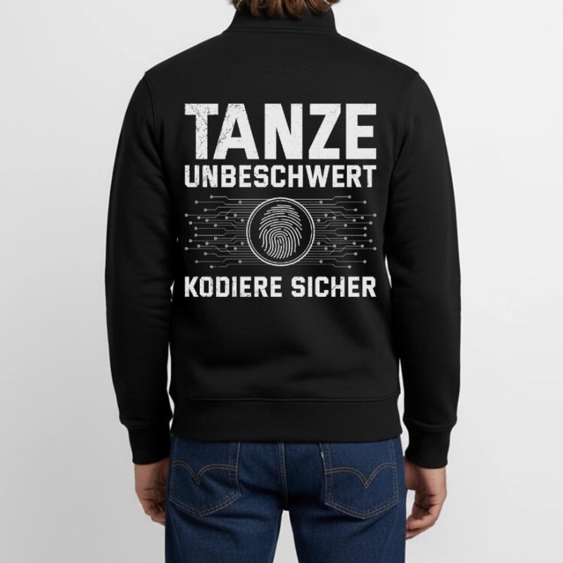 Codeur scientifique DANSE SANS SOUCI, CODE EN TOUTE SÉCURITÉ Sweat zippé unisexe en coton bio Stanley/Stella