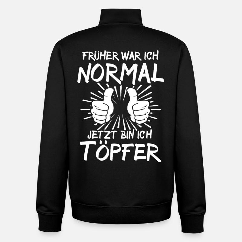 potier - Sweat zippé unisexe en coton bio Stanley/Stella - noir