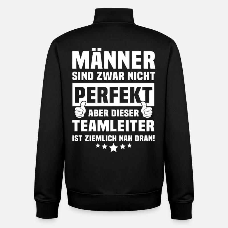 Teamleiter - Unisex Organic Zip Sweatshirt von Stanley/Stella - Schwarz