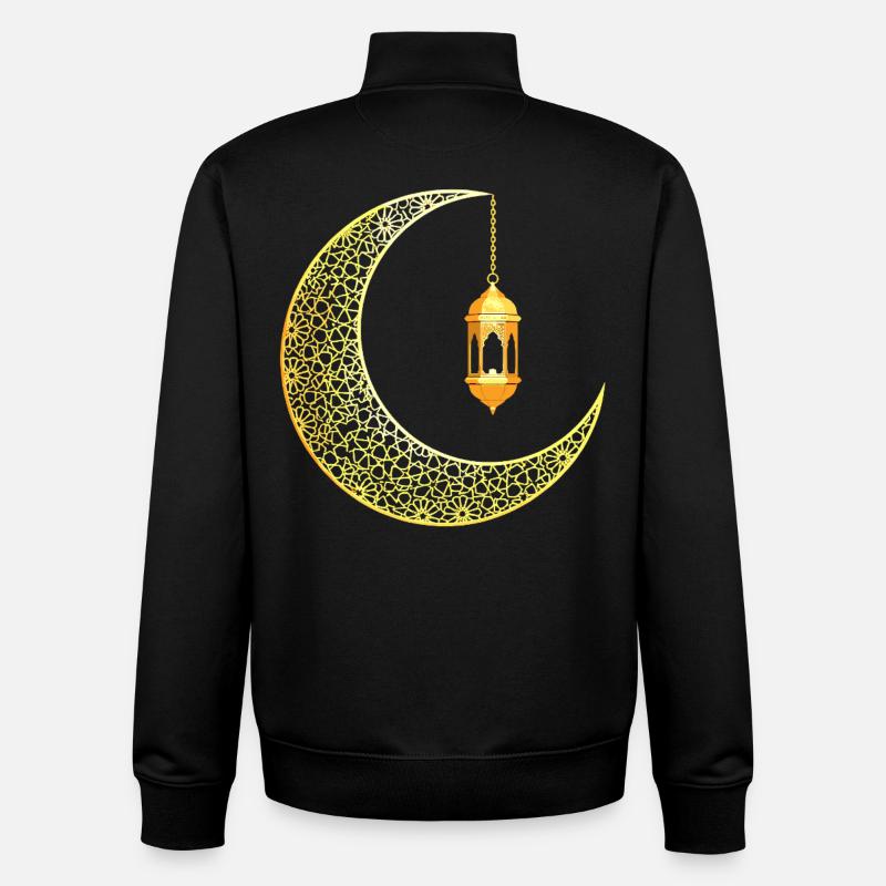 Ramadan Mondsichel Eid Mubarak - Unisex Organic Zip Sweatshirt von Stanley/Stella - Schwarz