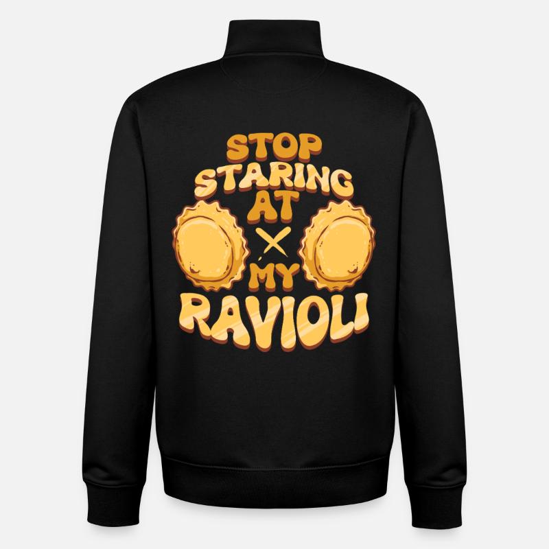 Arrête de fixer mes ravilis - Sweat zippé unisexe en coton bio Stanley/Stella - noir