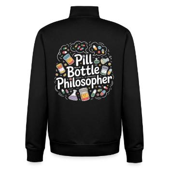 Pharmacist Student I Speak Fluent Pharmaceutical - Unisex Organic Zip Sweatshirt von Stanley/Stella - Schwarz - Hinten - AI Model Male 185 light (185cm)