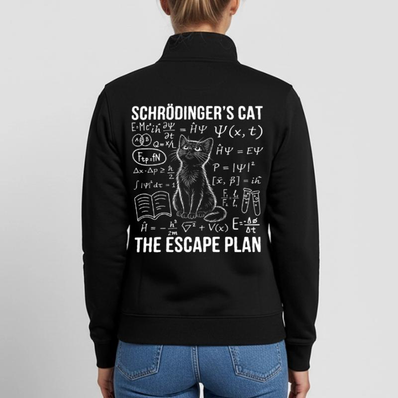 Le Chat de Schrödinger Le Plan d’évasion Sweat zippé unisexe en coton bio Stanley/Stella