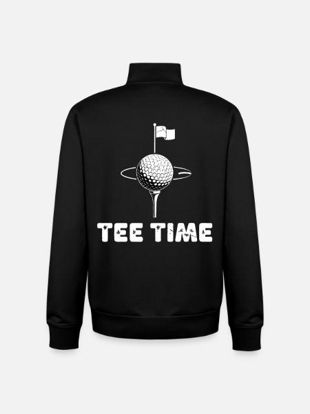 Golf Tee Time - Unisex Organic Zip Sweatshirt by Stanley/Stella - black