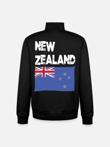 Neuseeländische Neuseeländische Flagge Neuseelands - Unisex Organic Zip Sweatshirt von Stanley/Stella - Schwarz