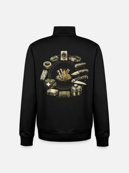 Prepper Survivalists - Unisex Organic Zip Sweatshirt by Stanley/Stella - black