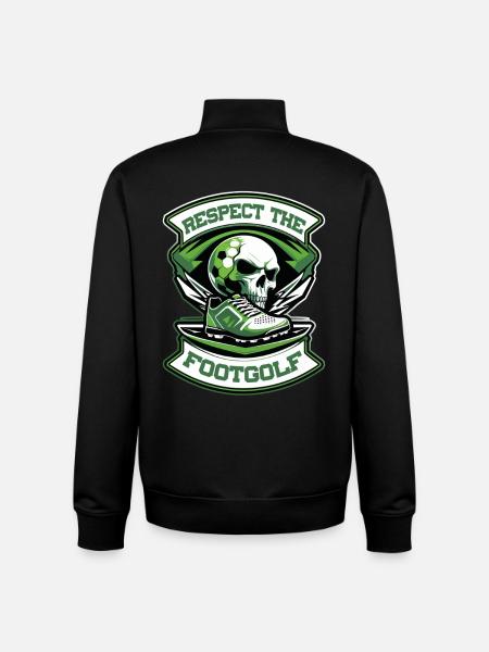 Respect The Footgolf Fußballgolf - Unisex Organic Zip Sweatshirt von Stanley/Stella - Schwarz