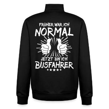 Busfahrer - Unisex Organic Zip Sweatshirt von Stanley/Stella - Schwarz - Hinten - AI Model Male 185 light (185cm)