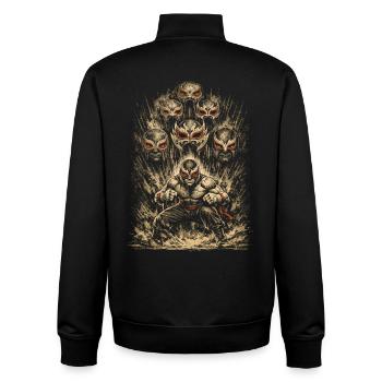Lucha Libre Luchador - Sweat zippé unisexe en coton bio Stanley/Stella - noir - Dos - AI Model Male 185 light (185cm)