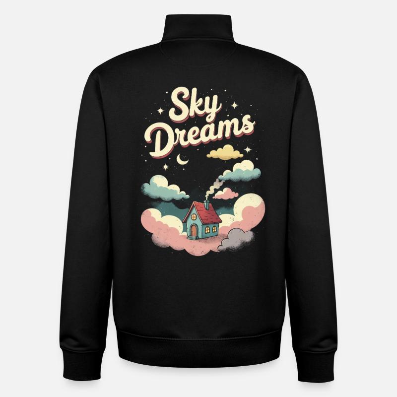 Tiny House - Sweat zippé unisexe en coton bio Stanley/Stella - noir