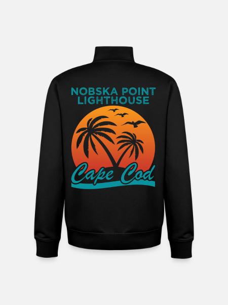 Nobska Lighthouse Cape Cod Shirt - Unisex Organic Zip Sweatshirt by Stanley/Stella - black
