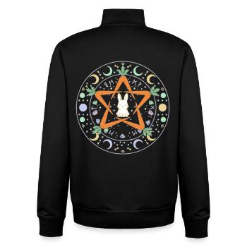 Pentagramme Carrot Bunny Occult Easter - Sweat zippé unisexe en coton bio Stanley/Stella - noir - Dos - AI Model Male 185 light (185cm)