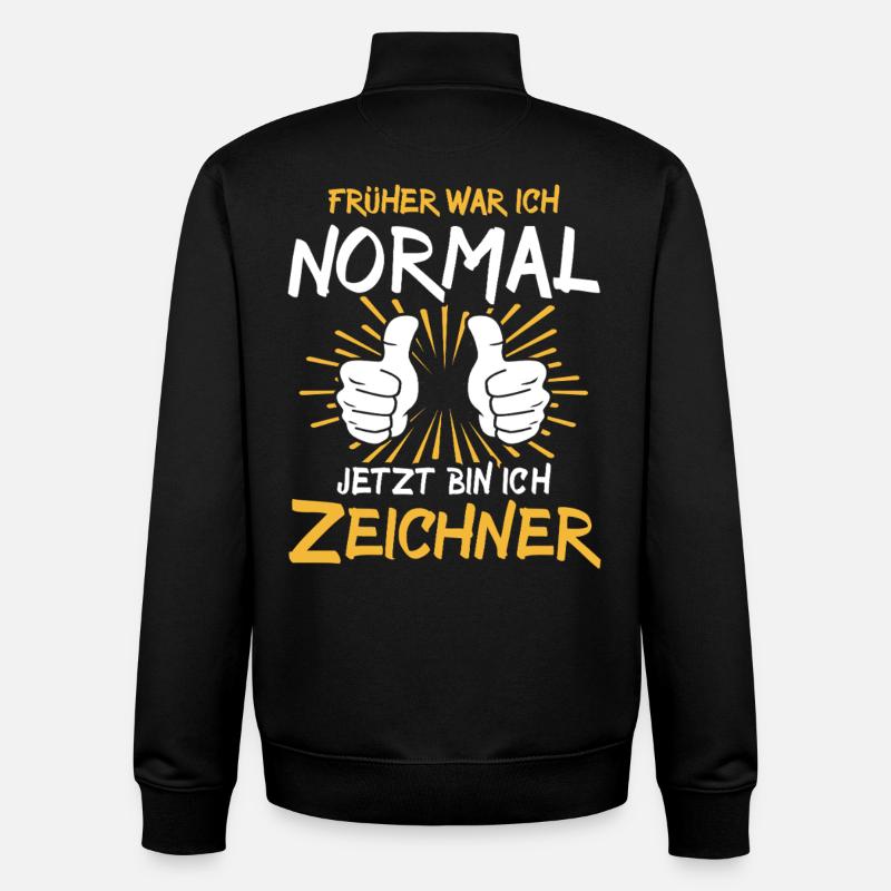 Zeichner Spruch - Unisex Organic Zip Sweatshirt von Stanley/Stella - Schwarz
