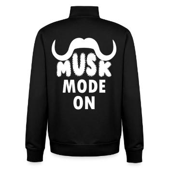 FOTOGRAFIE MOSCHUSOCHSEN - Unisex Organic Zip Sweatshirt von Stanley/Stella - Schwarz - Hinten - AI Model Male 185 light (185cm)