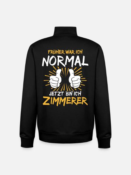 Zimmerer Spruch - Unisex Organic Zip Sweatshirt by Stanley/Stella - black
