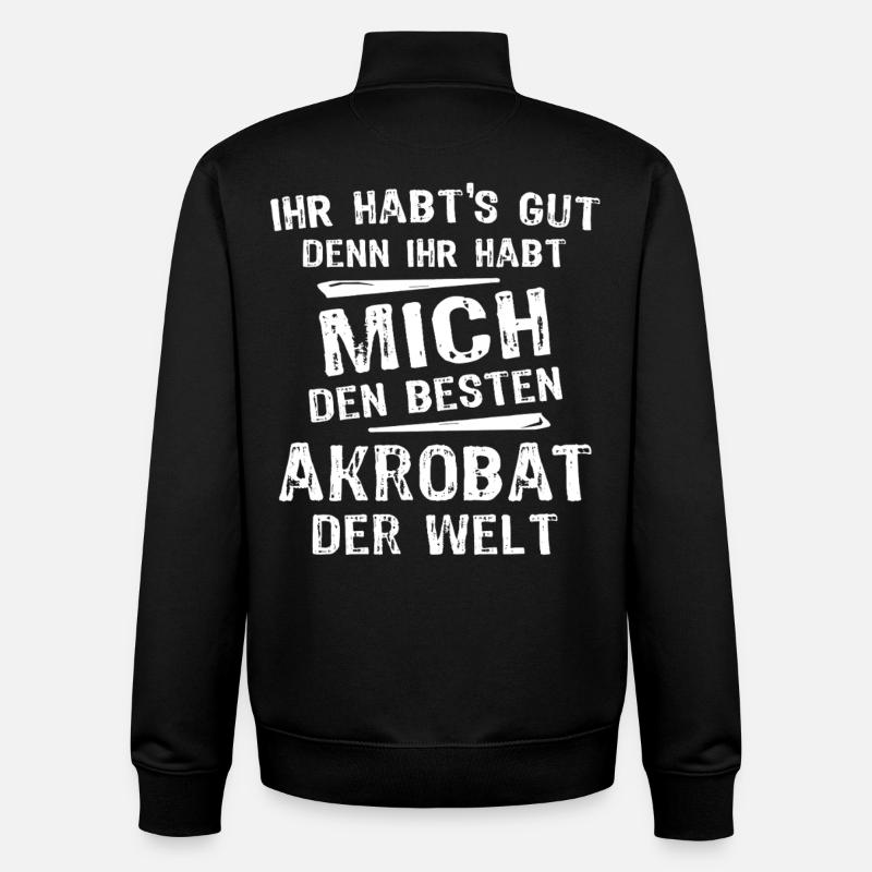 Akrobat - Unisex Organic Zip Sweatshirt von Stanley/Stella - Schwarz