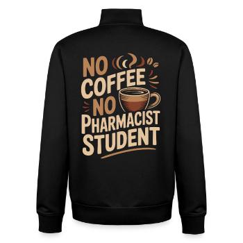 Pharmacist Student No Coffee Clinical Coffee Lover - Unisex Organic Zip Sweatshirt von Stanley/Stella - Schwarz - Hinten - AI Model Male 185 light (185cm)
