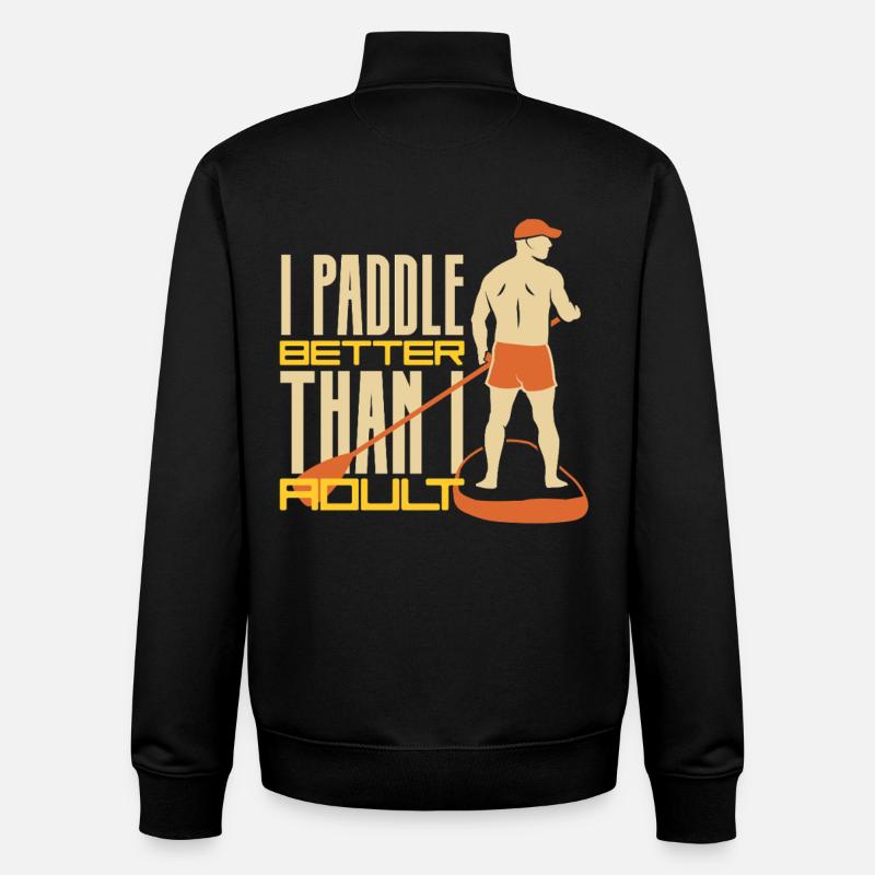 Santorin - Sweat zippé unisexe en coton bio Stanley/Stella - noir