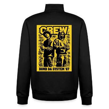 Crew Bomb System 87 - Unisex Organic Zip Sweatshirt by Stanley/Stella - black - Back - AI Model Male 185 light (185cm)