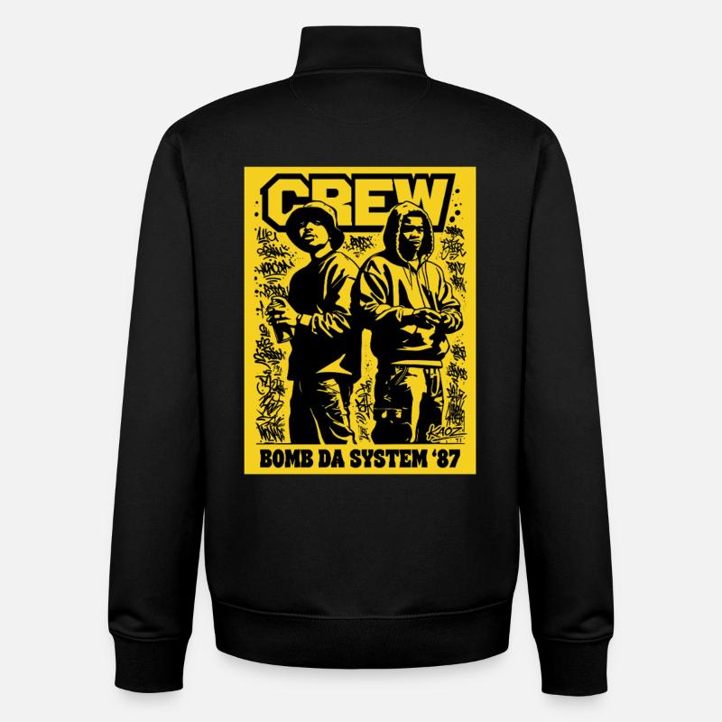 Crew Bomb System 87 - Unisex Organic Zip Sweatshirt by Stanley/Stella - black
