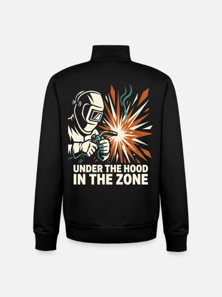 Welder Helmet Spark Focus Design - Unisex Organic Zip Sweatshirt by Stanley/Stella - black