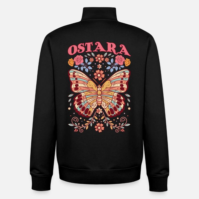 Ostara Moon Child Happy Easter Ostara - Unisex Organic Zip Sweatshirt by Stanley/Stella - black
