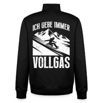 Bob Fahrer ICH GEBE IMMER VOLLGAS LUSTIG - Unisex Organic Zip Sweatshirt von Stanley/Stella - Schwarz - Hinten - AI Model Male 185 light (185cm)