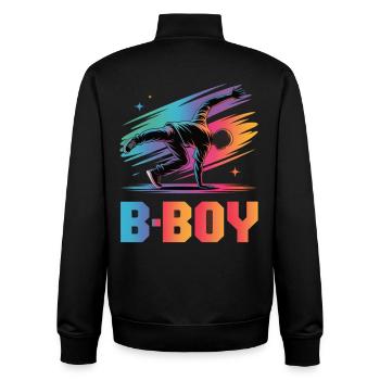 B-Boy Breakdance Streetstyle Breakdancer - Unisex Organic Zip Sweatshirt by Stanley/Stella - black - Back - AI Model Male 185 light (185cm)