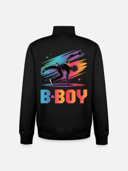 B-Boy Breakdance Streetstyle Breakdancer - Sweat zippé unisexe en coton bio Stanley/Stella - noir