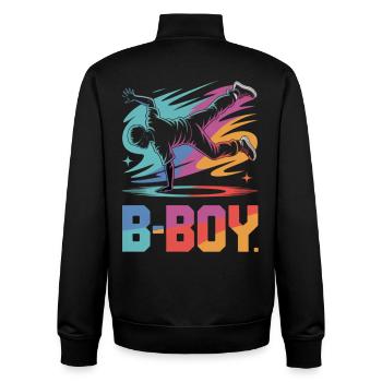 B-Boy Breakdance Streetstyle Breakdancer - Unisex Organic Zip Sweatshirt by Stanley/Stella - black - Back - AI Model Male 185 light (185cm)
